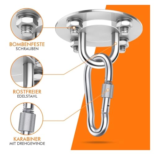 Kit de suspension pour hamac : sécurisez votre installation de plafond sans risque de chute - 3