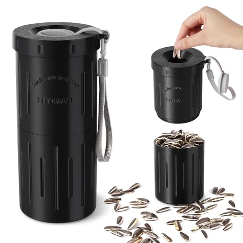 FIYEMNI 3D Printed Portable Sunflower Seed Spit Cup, Black