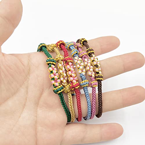 Image of To My Granddaughter Bracelet from Grandmom Granddaughter Bracelet from Nana inchA Link That Can Never Be Undone inch Peach Blossom Bracelet Braided Bracelet to Granddaughter Present for Granddaughter