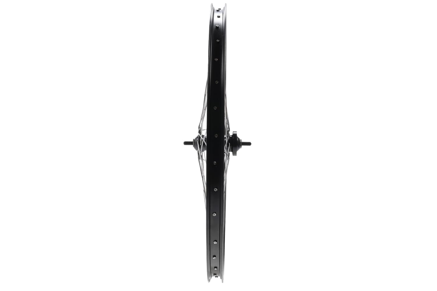 26 Zoll Vorderrad V-Brake & Scheibenbremse 6-Loch 36 Speichen Edelstahl Aluminium Nabe 100 mm Vollachse Tiefbettfelge schwarz