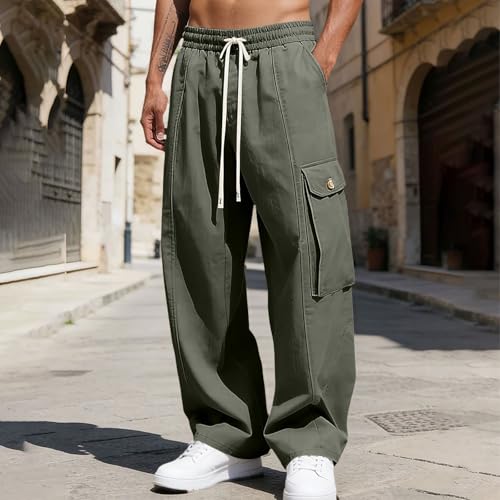 Pantalon de sport baggy couleur unie coupe ample et confortable pour homme actif - 2