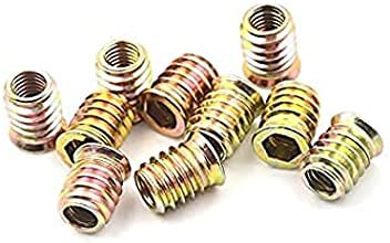 NUNHATIA (Pcs-25) M6x13 Wood Insert Interface D-Nut Alloy Steel, Interface Thread for Fixing Wood, Furniture, Connecting Fasteners