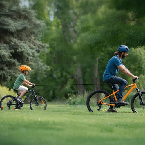 Cuerda de remolque para bicicleta infantil retráctil con cremallera 2