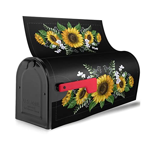Gbuzozie Sunflowers Mailbox Cover Magnetic Seasonal Welcome Waterproof Mail Wraps Post Letter Box Covers For Outdoor Garden Use 21X18 In #TOP1