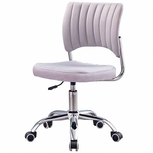 zxhrybh Silla Escritorio Giratoria, Sillas Gaming con Respaldo Elevable, sin Reposabrazos, Cómoda Silla Oficina para Hogar, Oficina y Recepción(Gray)