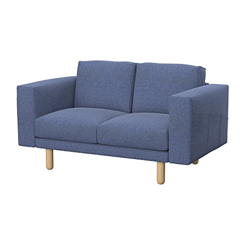 Soferia - IKEA NORSBORG Funda para sofá de 2 plazas, Naturel Blue