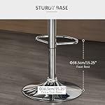 HOMCOM Bar Stools Set of 2, Swivel Counter Height Bar Stools, Height Adjustable Bar Chairs with Linen Upholstery and Footrest for Kitchen, Home Pub, Grey