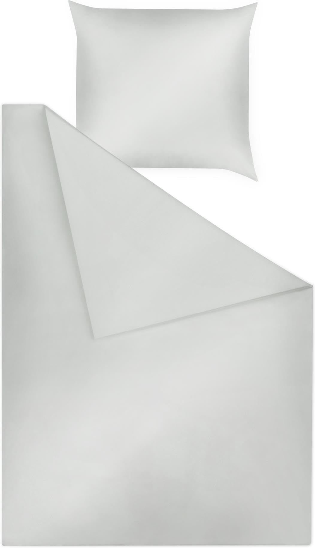 normani Bambus Bettwäsche Set aus weichem und hautfreundlichem Material – Bettbezug + Kissen mit Reißverschluss – Seiden-Touch gut für Haut und Haar Farbe Hellgrau Größe 135 x 200 + 80 x 80 cm