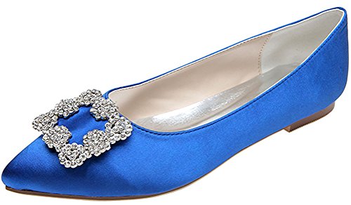 Chaussures plates bout pointu femme bleu ballerines mode 37.5