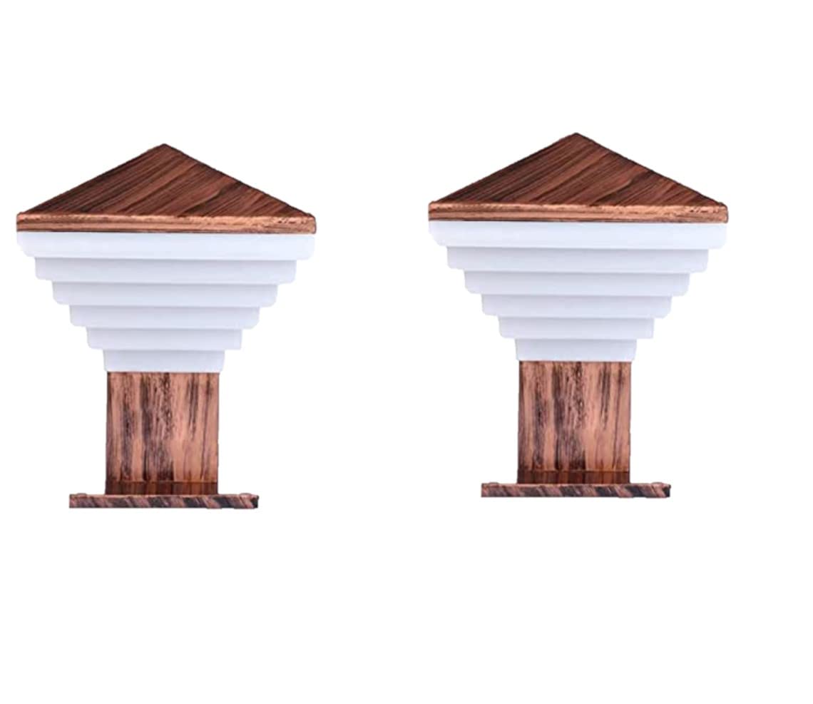 BECRAFT Antique Gate Light for Home Gate Outdoor Fixture Exterior Entrance Waterproof Gate/Garden/Pillar/Modern Design Home Decoration Unbreakable PVC (Pack of 2)