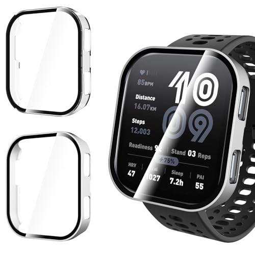 WD&CD Amazfit Bip 6 Ή Jo[+tB 2Zbg Amazfit Bip 6 Ή ̌^ tJo[ KXtB PCt[ y ^ C菝h~ SʕیP[X (NA+Vo[)