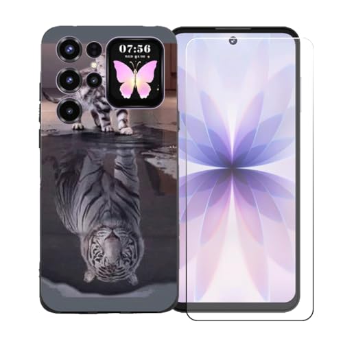 �pGUYAHANYER�P�[�X �K�p���� Oukitel C68 Plus + �����K���X�X�N���[���ی�t�B���� �A���ȃ\�t�g�V���R���P�[�X�ی�TPU�J�o�[�̃P�[�X�J�o�[�p �K�p���� Oukitel C68 Plus (7.2") - BST8