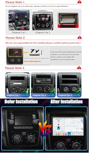 Radio GPS de 9'' Y500s con Android 15.0 para sustitución en Ducato 2