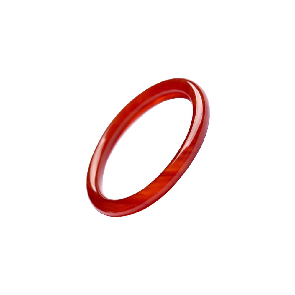 SnamicE Narrow Red Jade Bangle Bracelet for Women Jade Bangle Red Agate Jade Bracelet Woman Good Luck Bangle Elegant Jade Stone Bangle for Woman Birthday,