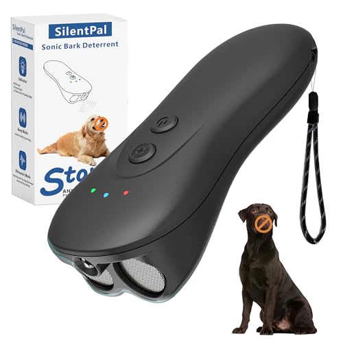 Image of Dog Bark Deterrent Device,Anti-Barking Device,Up to 15Ft Long Range & Rechargeable Bark Control,Stop Barking Dog Devices,Safe for Dogs Training,Indoor & Outdoor（Black）
