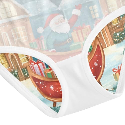 Christmas Santa Claus Sleigh Toddler Underwear, Girls Panties, 2T–8 Years4