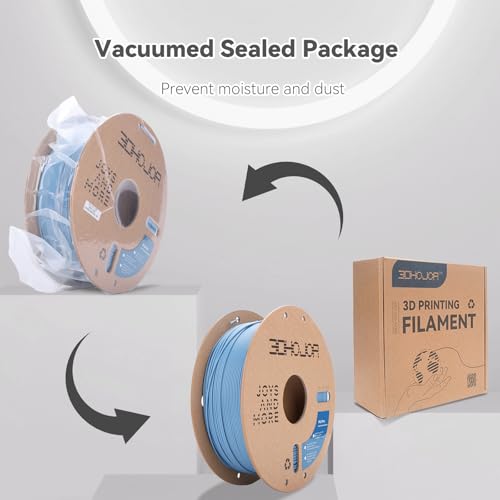 Image of 3DHoJor PLA Pro (Plus) Filament 1.75mm, 3D Printer Filament, Cardboard Spool 3D Printing Filament, Dimensional Accuracy + /- 0.03 mm, Haze Blue, 1kg