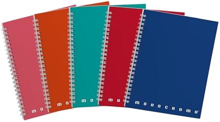 Quaderni Pigna Spiralati A4 - Rigatura 5mm, 70 Fogli, Carta 80g/m², Confezione Da 5 Pezzi Multicolore - Foto 9