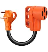 Afurkuot RV Power Adapter Cord NEMA TT-30P to 14-50R, 30 Amp to 50 Amp RV Dogbone with Grip Handl...