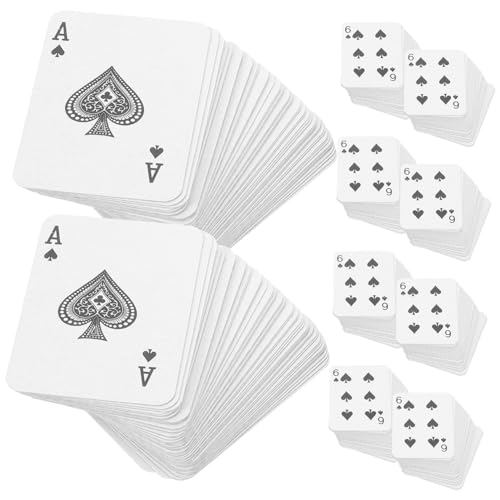 TOYANDONA 10 Sätze Mini-Spielkarten für Miniatur Pokerkarten Langlebig Reißfest für Party Mitgebsel Reise Camping Outdoor Spielspaß