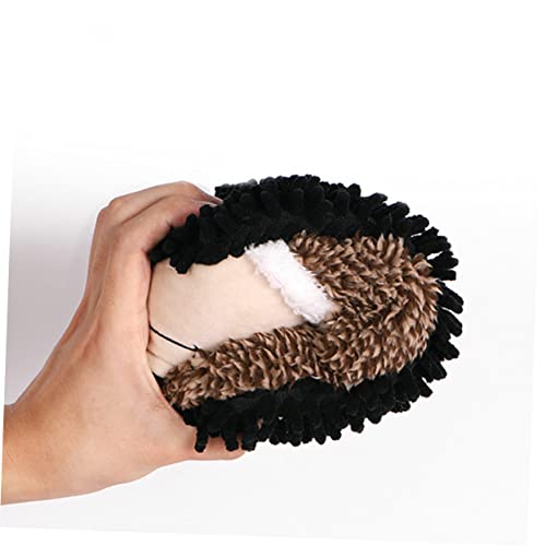 1Pair Cute Cartoon Hedgehog Plush Slippers for Women Warm and Fluffy Indoor Shoes Skid Sole Winter Present Cozy Fleece Slippers for Home Use4