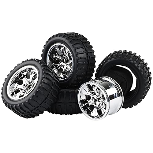 4X 12mm 1/10 RC Tires and Wheels for 1/10 Monster Truck Exceed RC Infinitive HSP Hosim etc