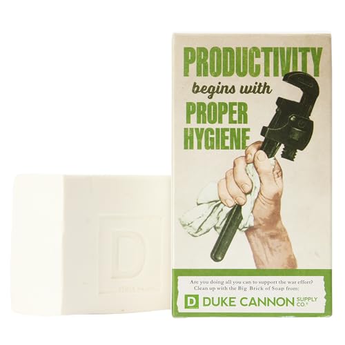 Duke Cannon Supply Co. Big Brick of Soap - Superior Grade, Large Men's Bar Soap, Limited Edition WWII Inspired Scents, Body Soap, Menthol, 10 oz
