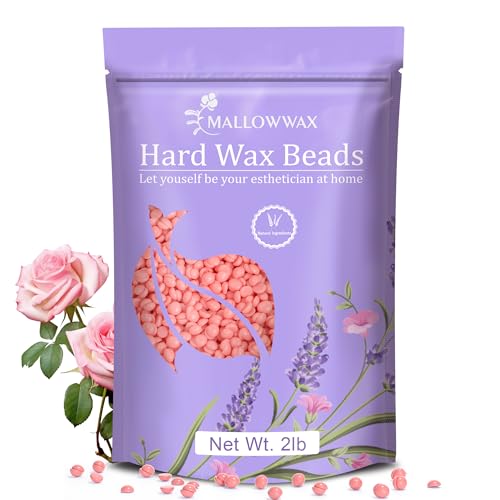 Image of Mallowwax Hard Wax Beads for Hair Removal, 2LB Wax for Sensitive Skin