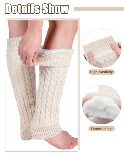 Image of Shihanee Winter Fleece Lined Leg Warmers for Women
