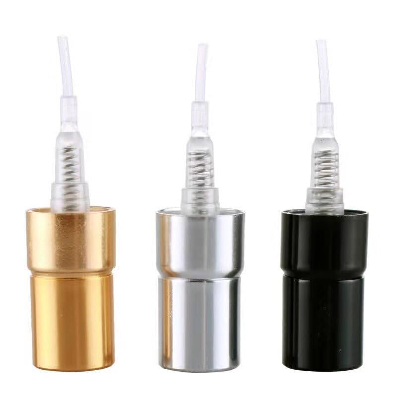 SHENGANG Botella atomizadora 50 unidades/lote 2 ml, 3 ml, 5 ml, 10 ml, botella de perfume de vidrio ámbar con atomizador, recipientes cosméticos vacíos para viajes, botella recargable recargable
