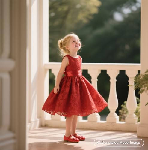 Image of PHIRAMIN Toddler Flower Girl Glitter Dress Shoes Little Girl Ballet Flats Bow Wedding Party