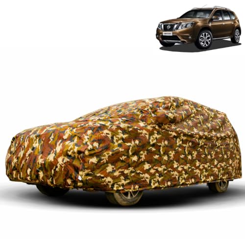 Image of Water Proof Car Body Cover Compatible for Nissan Terrano | Dust Proof, Heat Resistant | Ultra Surface Body Protection - (Military Jungle Print)