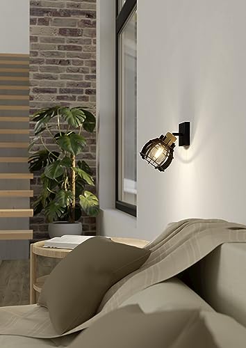 Eglo Wall Light Fixture Stillington 1, Indoor lamp with Adjustable spot, FSC100HB, Living Room and Bedroom Lighting - Image 3