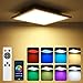 Yafido Panneau LED dimmable encastrable 30x30cm Plafonnier LED RGB 18W Panneau de Lampe de Plafond Lumineux 1920Lm Plafonniers LED WiFi APP Connecté Intelligent 3000-6000K