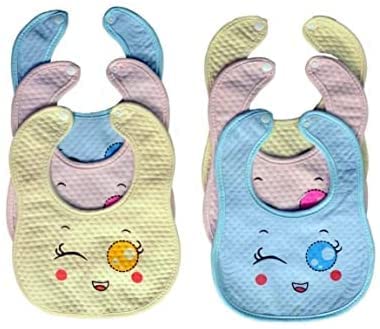 ANKIMA Baby Waterproof Babies Apron with Bib (Multicolour) - Set of 6 (9-12 Months)