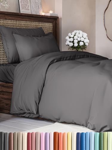 3-teiliges Bettwäsche-Set 140x200 cm mit Bettbezug und 2 Kissenbezügen...