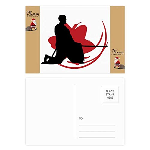 Cartes postales de remerciement avec silhouette du Père Noël lot de 20 pièces pour vœux