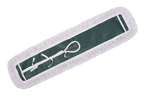 Image of 36 inch inch Industrial-Grade Cotton Dust Mop Head Refills, Perfect Replacement for Busy Home, Gym, Commercial Spaces, Heavy-Duty Mop for Janitorial & Housekeeping Needs - 2 Pack (White)