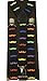 Men's Unisex Clip-on Braces Elastic "Rainbow Mustache" Suspender Y-shape Ajustable