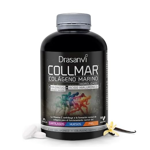 Drasanvi Colmar Colágeno Marino Hidrolizado con Magnesio, Ácido Hialurónico y Vitamina C - 180 Tabletas