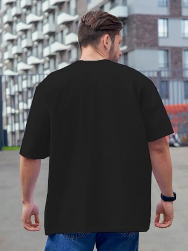 Image of LEOTUDE Men's Cotton Oversized Fit T-Shirt