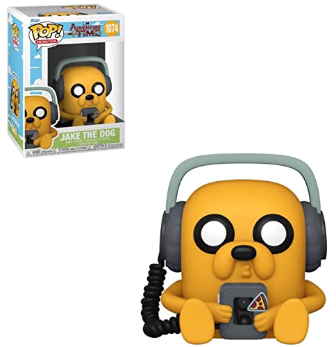 Adventure-Time-Figura-de-vinilo-de-Jake-con-Player-Pop-con-funda-protectora-de-caja-de-pop-compatible