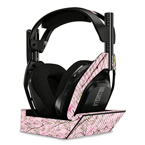 Image of MightySkins Carbon Fiber Skin Compatible with Astro A50 Wireless Headphones + Base Station (Gen 4) - Conceal Pink | Protective, Durable Textured Carbon Fiber Finish | Easy to Apply | Made in The USA