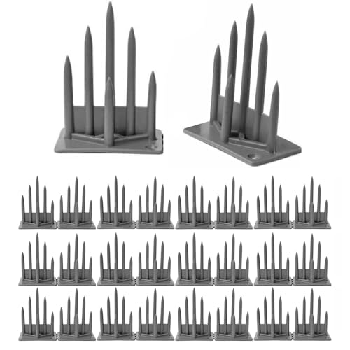 Image of Evafly Birds Spike for Pigeon | Pack 80 Strong Uv Treated Unbreakable Spikes| Uses at AC Cabinate Windows Railing- Grey (Cover 10 Feet)