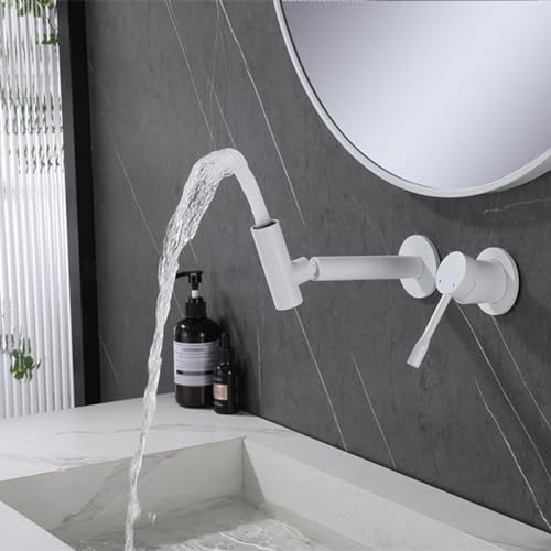 Mitigeur monocommande en chrome brillant pour lavabo et vasque murale