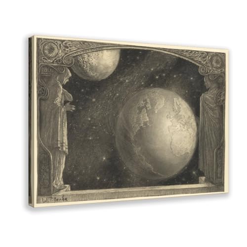 Impressions sur Toile Wladyslaw T Benda Décoration Murale Lune