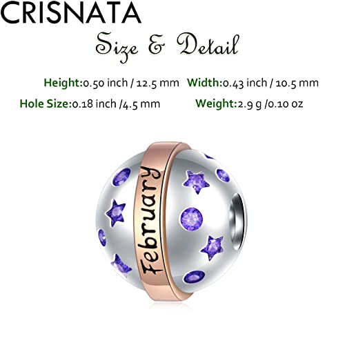 Pulsera de serpiente charms piedra nacimiento plata 925 rosa 2