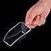 Hestya 8 Pcs Multi Purpose Clear Plastic Scoops for Candy Buffet Acrylic Kitchen Ice Food Popcorn Scoops for Protein Powders, Ice Cream, Coffee, Tea Jar (6.7 Inch)