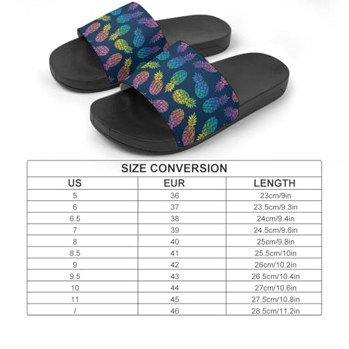 Hawaii Pineapple Slides Shoes Mens Women Slide Sandals Hawaiian Thick Sole Slippers Bathroom Non Slip Beach Shoes Flat Slides2