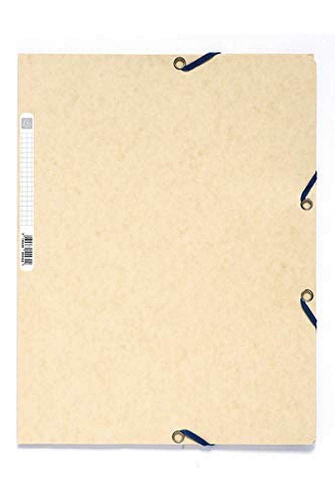 Exacompta 55532E Premium Eckspanner-Mappe. Aus extra starkem Colorspan-Karton DIN A4 mit 2 Gummizügen elfenbein Sammelmappe Dokumentenmappe ideal für Büro und Schule